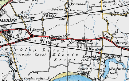 Old map of Castle Green in 1920