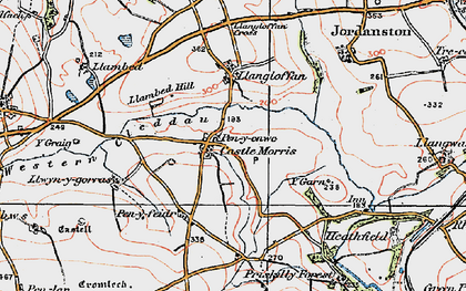 Old map of Castle Morris in 1922
