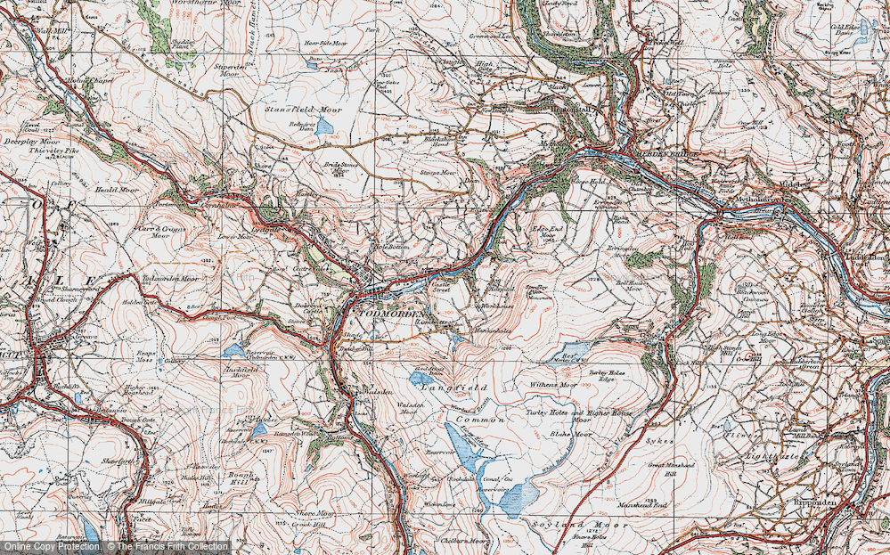 Old Map of Castle Street, 1925 in 1925