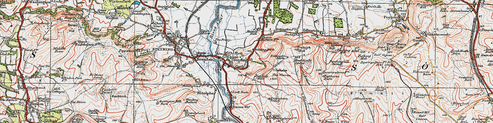 Old map of Beeding Hill in 1920