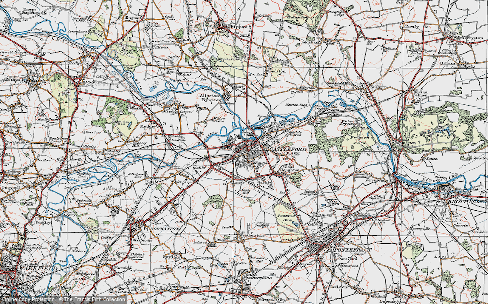 Old Map of Castleford, 1925 in 1925