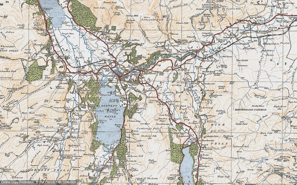 Old Map of Castlerigg, 1925 in 1925