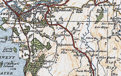 Old map of Brockle Beck in 1925