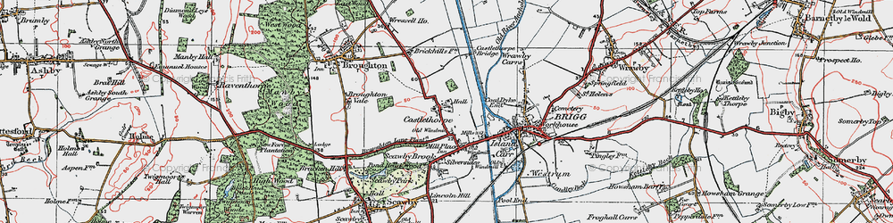 Old map of Castlethorpe in 1923