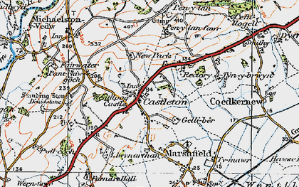 Old map of Castleton in 1919