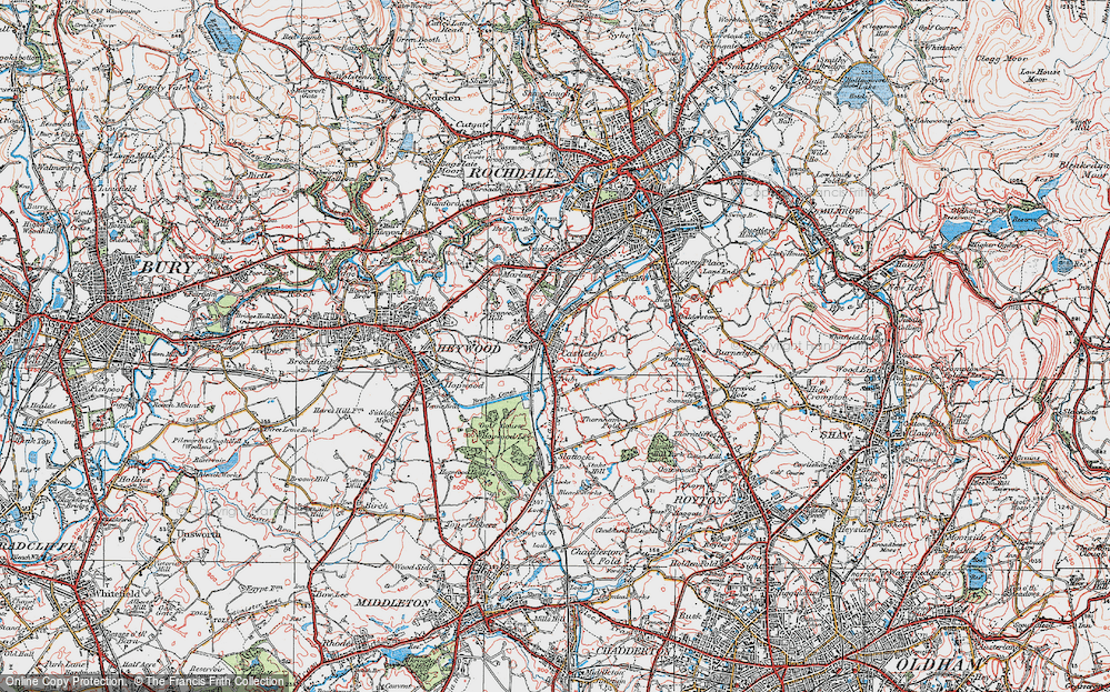 Old Map of Castleton, 1924 in 1924