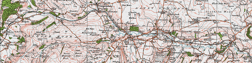 Old map of Castleton in 1925