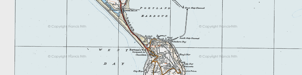 Old map of Balaclava Bay in 1919