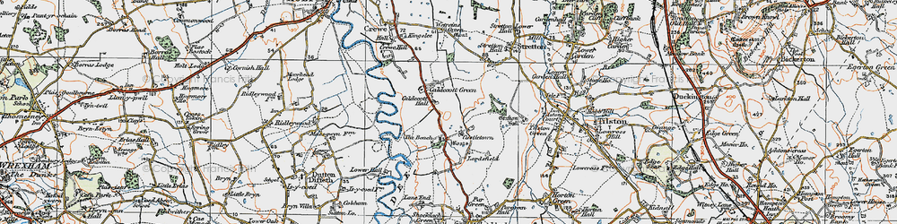 Old map of Castletown in 1921