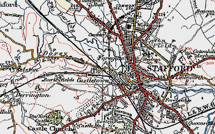 Old map of Castletown in 1921