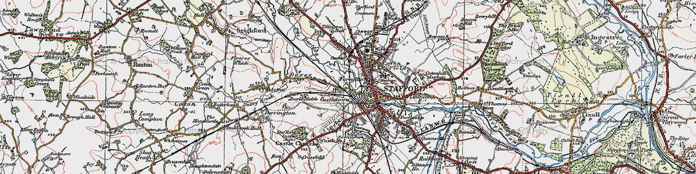 Old map of Castletown in 1921