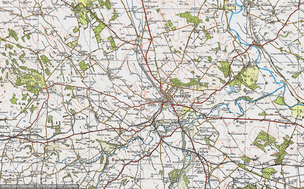 Old Map of Historic Map covering Bell Mount in 1925