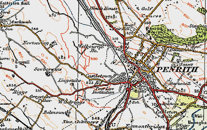 Old map of Castletown in 1925