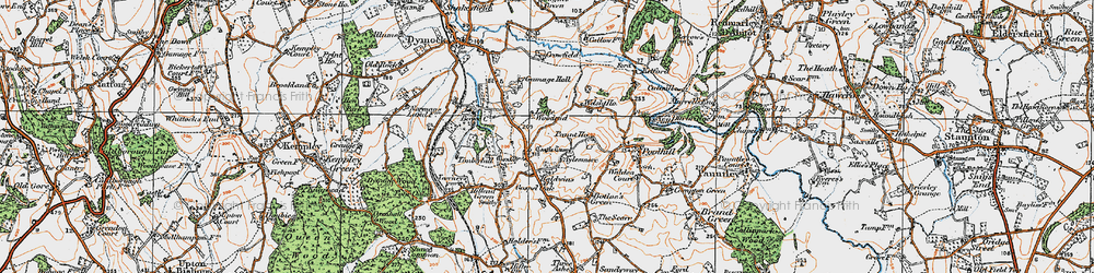 Old map of Aylesmore in 1919