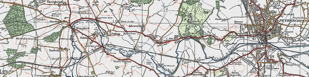 Old map of Nene Valley Railway in 1922