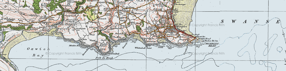 Old map of Caswell in 1923