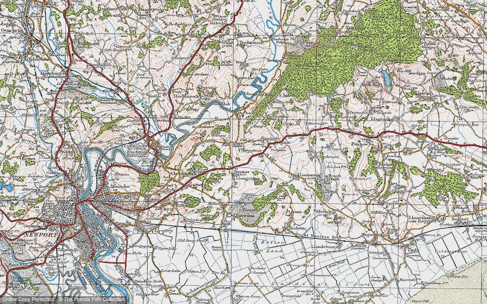 Old Map of Cat's Ash, 1919 in 1919
