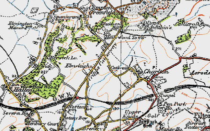 Old map of Bristol Filton Airport in 1919