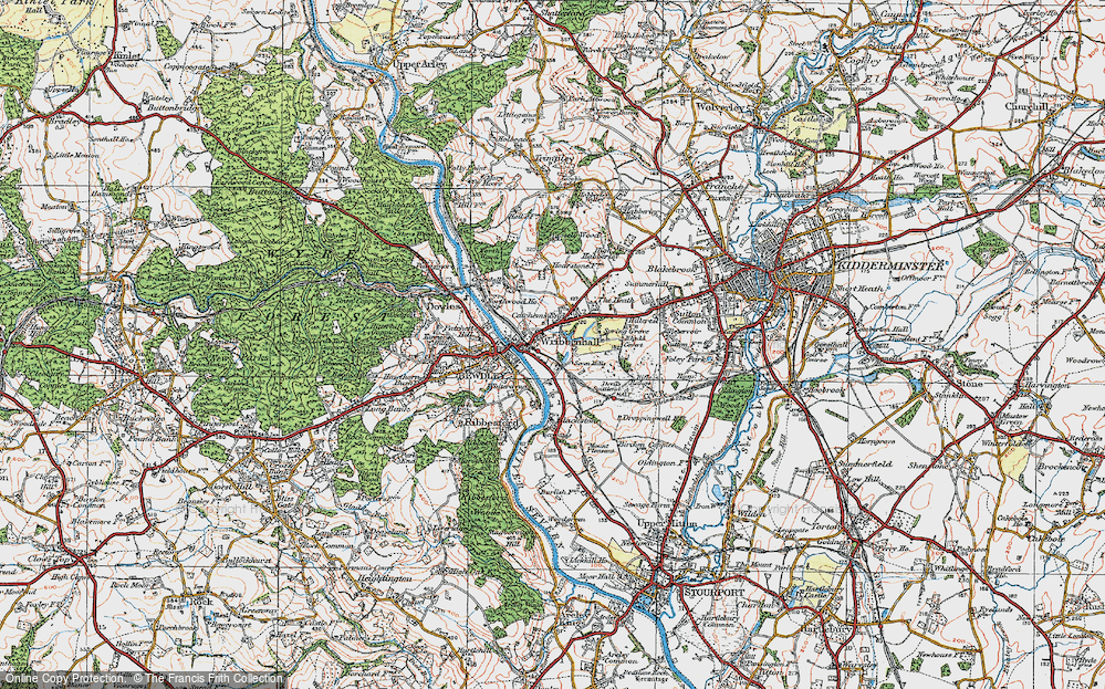 Old Map of Catchems End, 1921 in 1921
