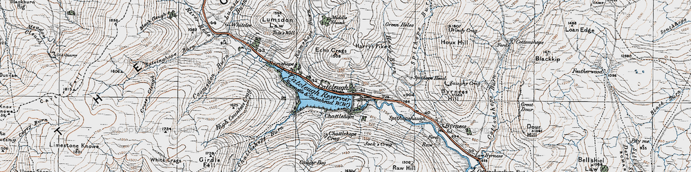 Old map of Catcleugh in 1926