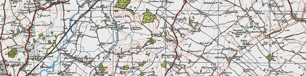 Old map of Catcomb in 1919