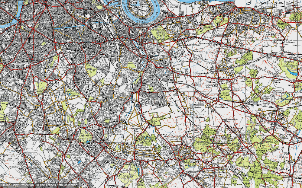 Old Map of Catford, 1920 in 1920