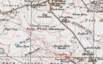 Old map of Catherine in 1925