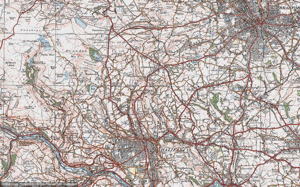 Old Map of Catherine Slack, 1925 in 1925