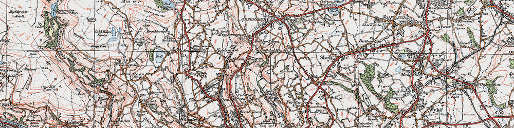 Old map of Catherine Slack in 1925