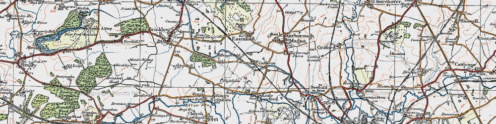 Old map of Cathiron in 1920