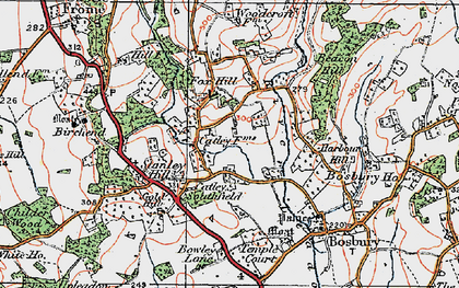 Old map of Catley Southfield in 1920