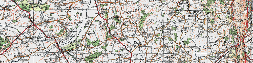 Old map of Catley Southfield in 1920
