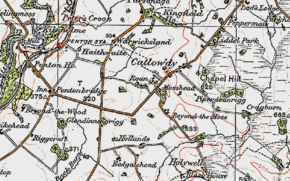 Old map of Beyond The Moss in 1925