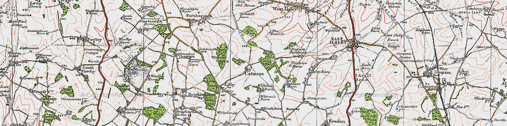 Old map of Wickslett Copse in 1919