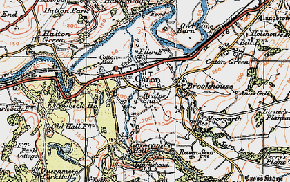 Old map of Caton in 1924
