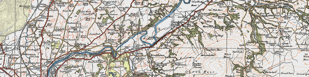Old map of Burton Wood in 1924
