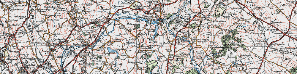 Old map of Cats Edge in 1921