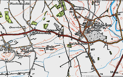 Old map of Catsgore in 1919