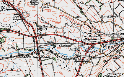 Old map of Catshaw in 1924