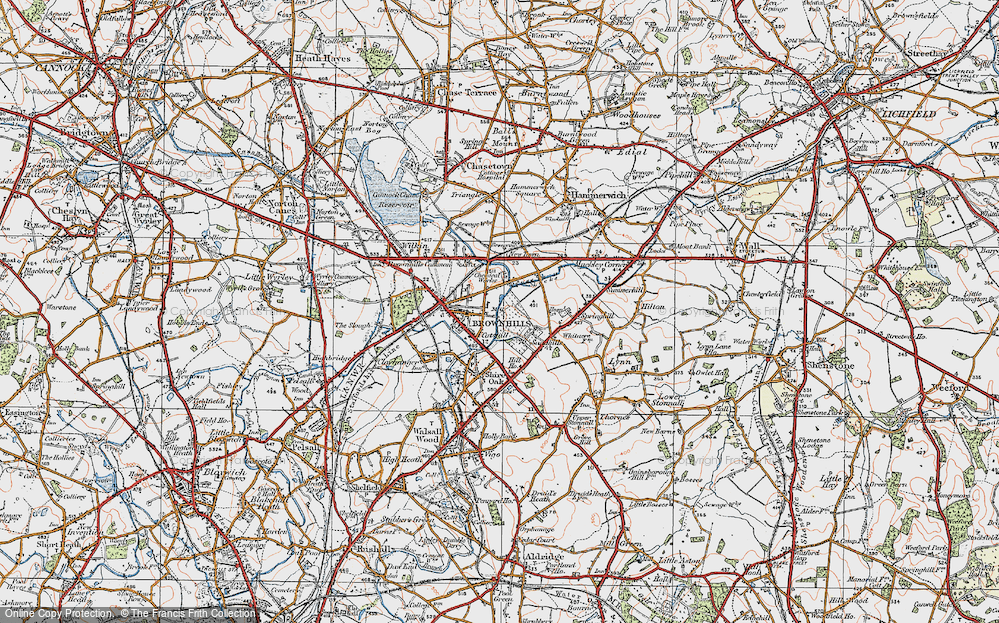 Old Map of Catshill, 1921 in 1921