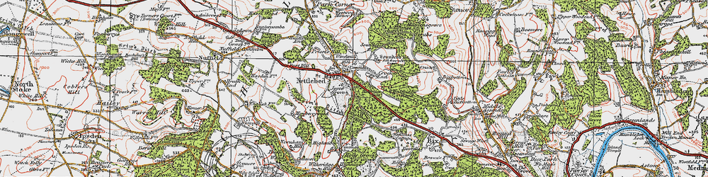 Old map of Catslip in 1919