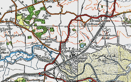 Old map of Cattawade in 1921