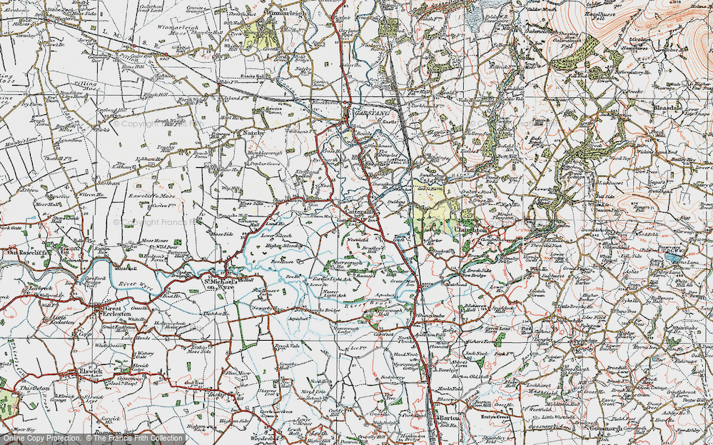 Old Map of Catterall, 1924 in 1924