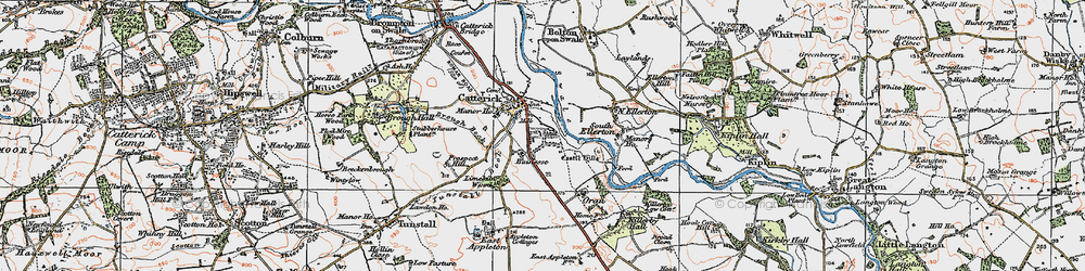 Old map of Bainesse in 1925