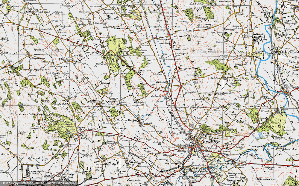 Old Map of Catterlen, 1925 in 1925