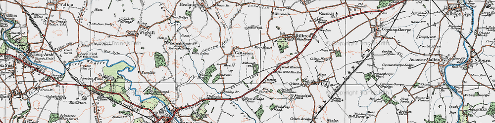Old map of Bilbrough Whin in 1924