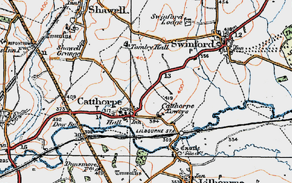 Old map of Catthorpe in 1920