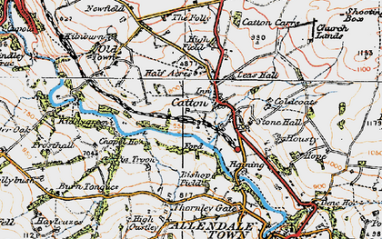 Old map of Wide Eals in 1925
