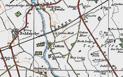 Old map of Catton in 1925