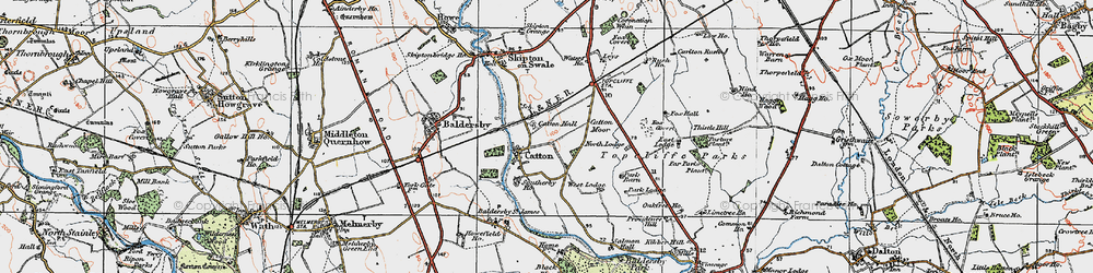 Old map of Leys in 1925